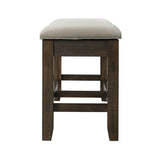 Elements International Colorado Counter Height Bench in Charcoal