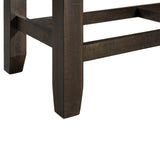 Elements International Colorado Counter Height Bench in Charcoal