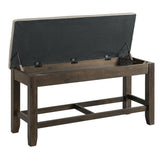 Elements International Colorado Counter Height Bench in Charcoal