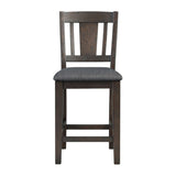 Elements International Cash Counter Height Chair (Set of 2) in Rustic Distressed Espresso