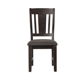Elements International Cash Side Chair (Set of 2) in Rustic Distressed Espresso