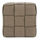 Rousey - Modern Taupe Fabric Bench