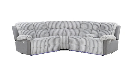 U6028 Grey Sectional with LED