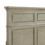 Whit-Ash Bedroom Set with 2 Nightstands in Light Grey