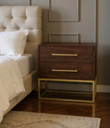 Maxine Cherry / Gold Night Stand
