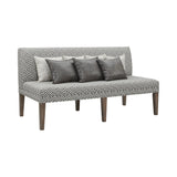 Gramercy Dining Three Seat Sofa w/Seven Pillows