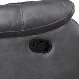 Morello Console Loveseat W/ Dual Recliners-Gray