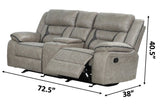 Galaxy Home Denali Loveseat in Gray