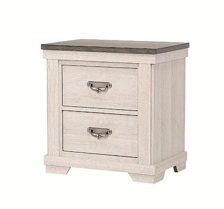 Crown Mark Furniture Leighton 2 Drawer Nightstand in White image
