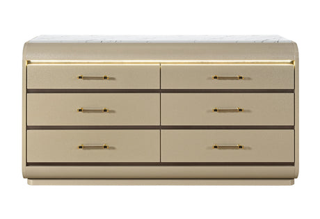 Genesis Gold Dresser with LED