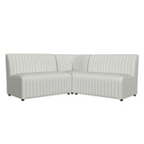 Jemma Upholstered Corner Chair in Beige Linen
