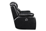 FUSION SWIVEL GLIDER RECLINER W/PWR FTRST-EBONY