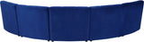 Limitless Navy Velvet 5pc. Modular Sectional