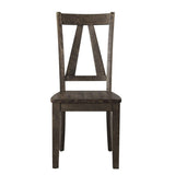 Elements International Finn Side Chair (Set of 2) in Walnut