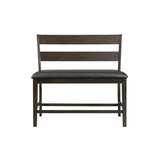 Elements International Mango Counter Height Bench in Dark Brown