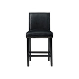 Elements International Meridian Counter Height Chair (Set of 2) in Black