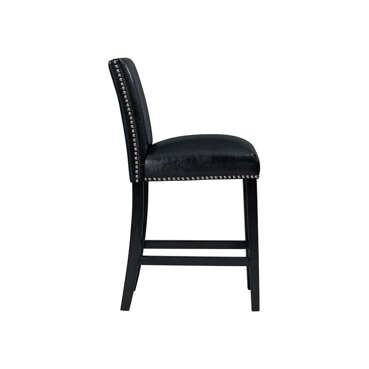Elements International Meridian Counter Height Chair (Set of 2) in Black