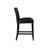 Elements International Meridian Counter Height Chair (Set of 2) in Black