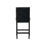 Elements International Meridian Counter Height Chair (Set of 2) in Black