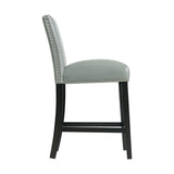 Elements International Meridian Counter Height Chair (Set of 2) in Grey