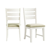 Elements International Park Creek Slat Back Side Chair (Set of 2) in Two-Tone image