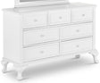 Elements International Jesse 7 Drawers Dresser in White JS700DR image