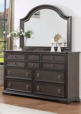 Crown Mark Furniture Duke Mirror in Dark Brown