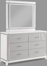 Crown Mark Furniture Ariane Dresser in Silver and White image