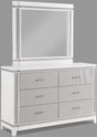 Crown Mark Furniture Ariane Mirror in Silver and White image