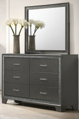 Crown Mark Furniture Kaia Dresser in Dark Gray