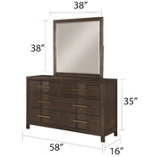 Galaxy Home Kenzo Mirror Brown