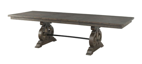 Elements International Stone Dining Table in Dark Ash image