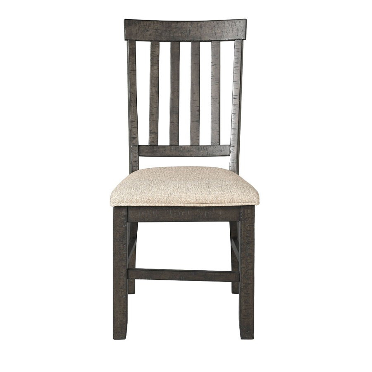 Elements International Stone Ladder Back Side Chair (Set of 2) in Cream/Dark Ash
