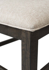 Elements International Stone Swirl Back Side Chair (Set of 2) in Cream/Dark Ash