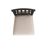 Elements International Stone Counter Height Chair (Set of 2) in Cream/Dark Ash