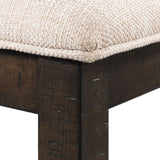 Elements International Stone Counter Height Chair (Set of 2) in Cream/Dark Ash