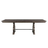 Elements International Stone Counter Height Dining Table in Dark AshC