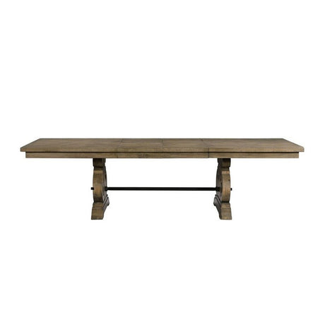 Elements International Stone Dining Table in Grey image