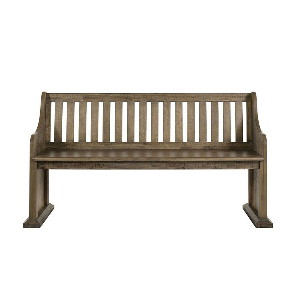 Elements International Stone Pew Bench in Grey image