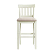 Elements International Stone 30 Inch Bar Slat Back Stool (Set of 2) in White image