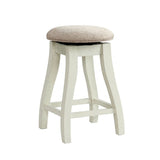 Elements International Stone 24 Inch Counter Height Stool (Set of 2) in White