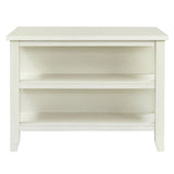 Elements International Stone Kitchen Island in White