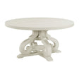 Elements International Stone Round Dining Table in White image