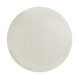Elements International Stone Round Dining Table in White