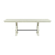 Elements International Stone Counter Height Dining Table in WhiteC image