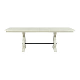 Elements International Stone Counter Height Dining Table in WhiteC image