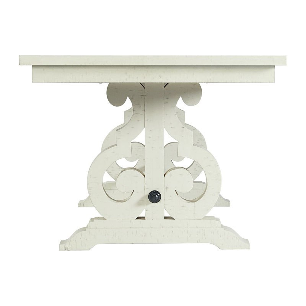 Elements International Stone Counter Height Dining Table in WhiteC