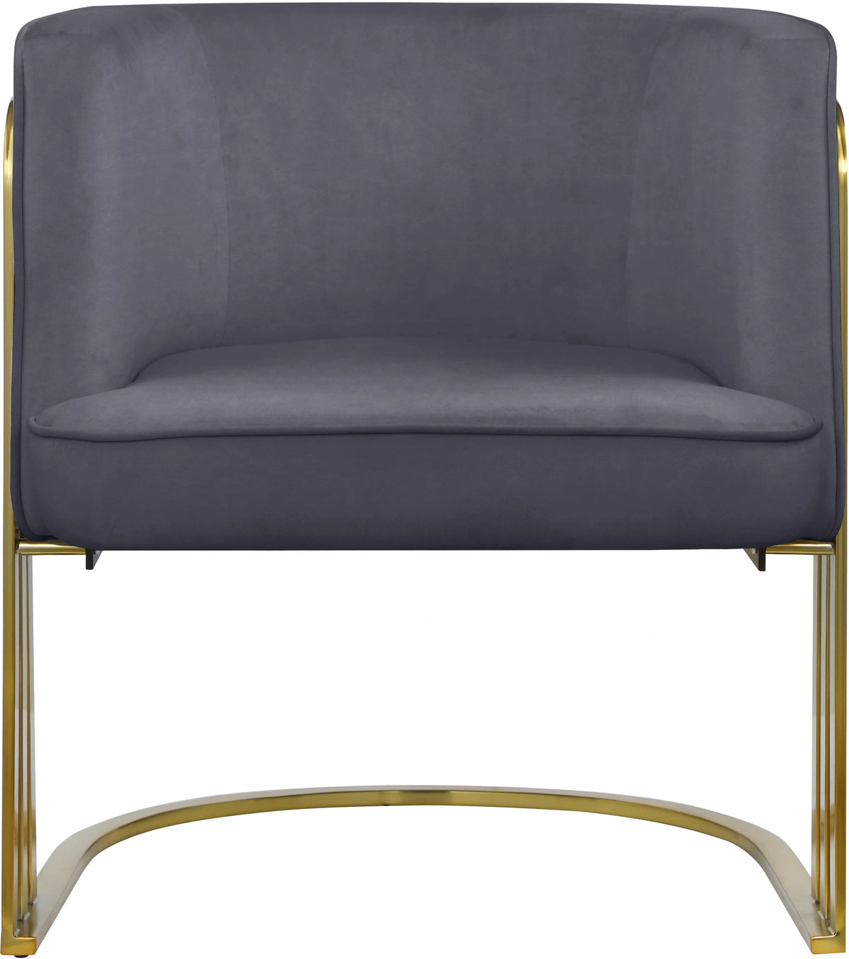 Rays Grey Velvet Accent Chair