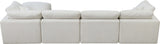 Plush Cream Velvet Standard Cloud Modular Sectional