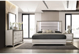 Zambrano White Bed with LED